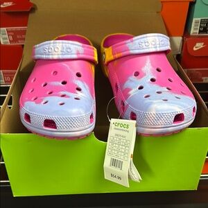 CROCS Pink and Purple Sandals